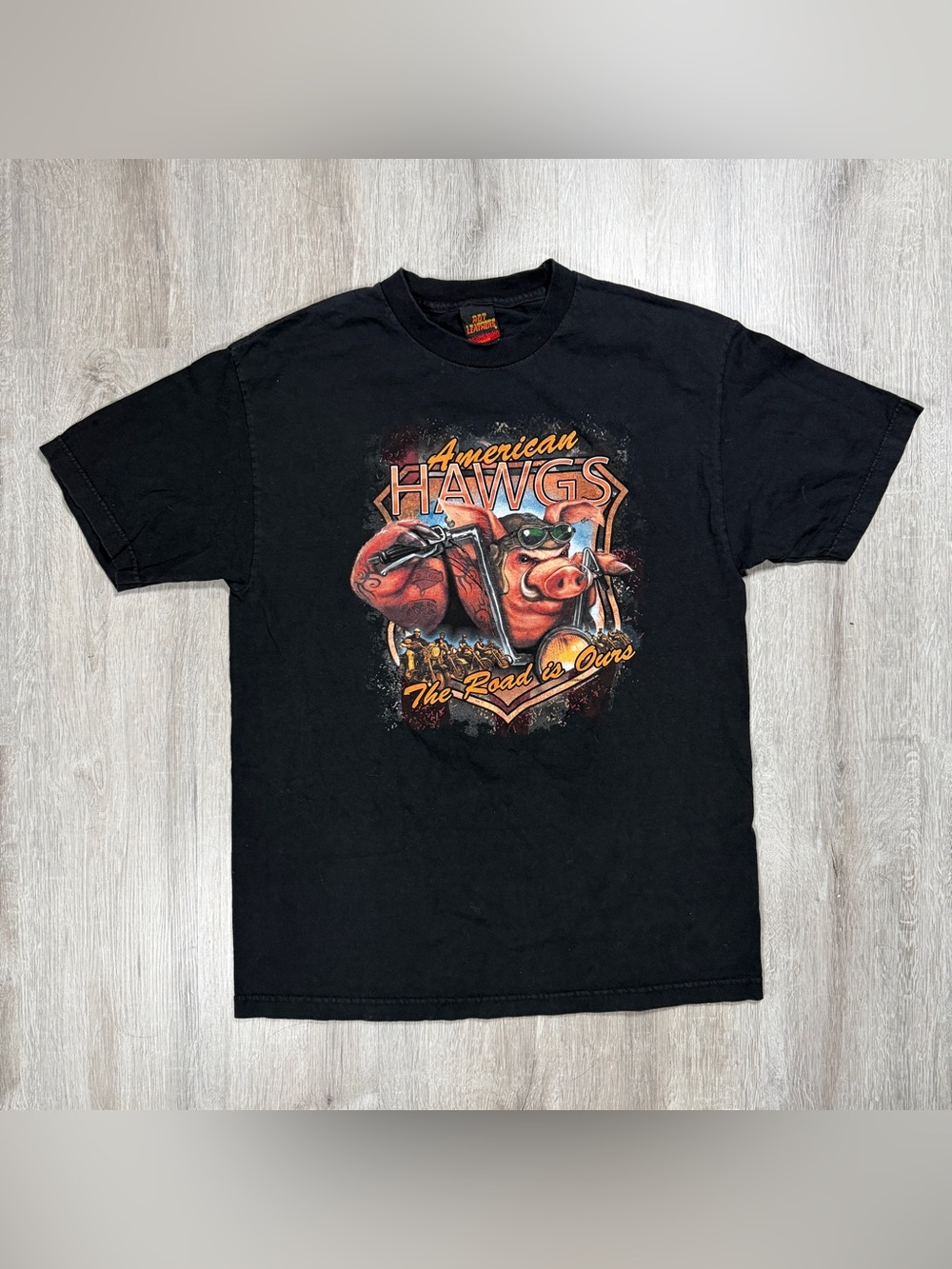 Hot Leathers American Hawgs The Road Is Ours Graphic T-Shirt Large